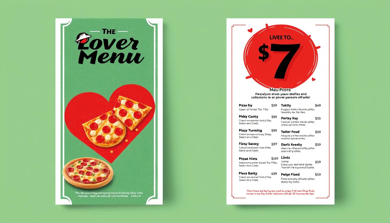 Pizza Hut $7 Deal Lovers Menu