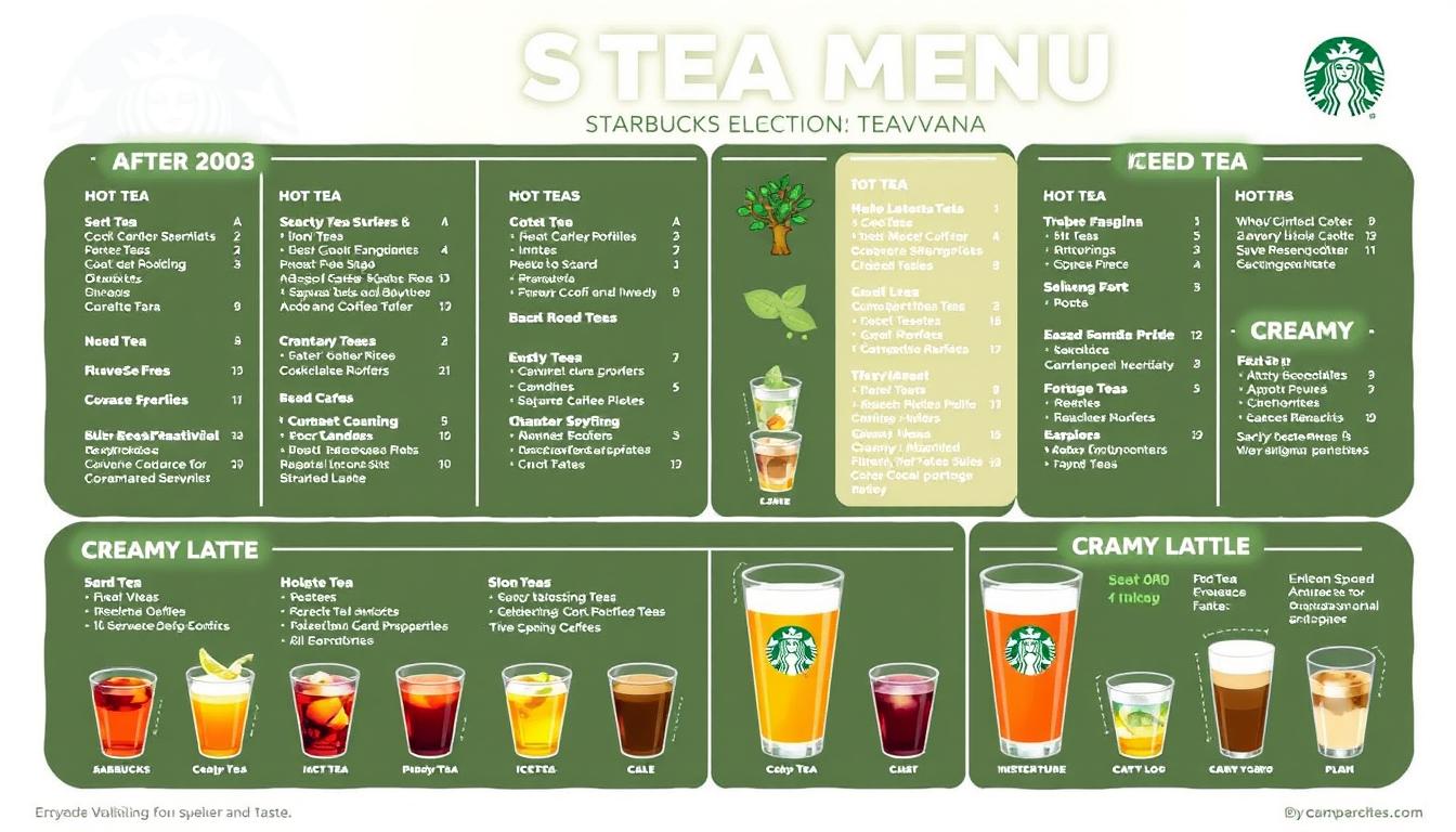 starbucks tea menu
